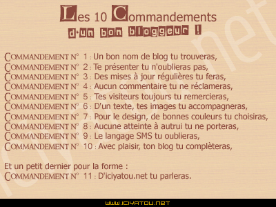 les dix commandements